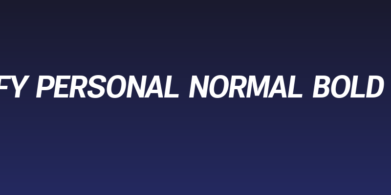 Specify PERSONAL Normal Bold Italic Social Header