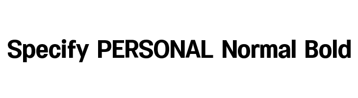 Specify PERSONAL Normal Bold Font