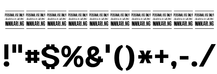 Specify PERSONAL Normal Bold Font OTHER CHARS