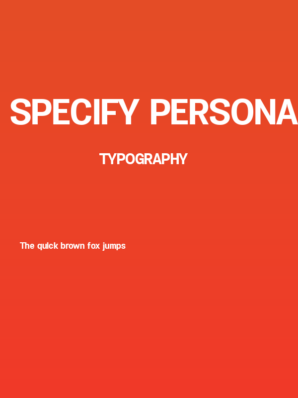 Specify PERSONAL Normal Bold Poster