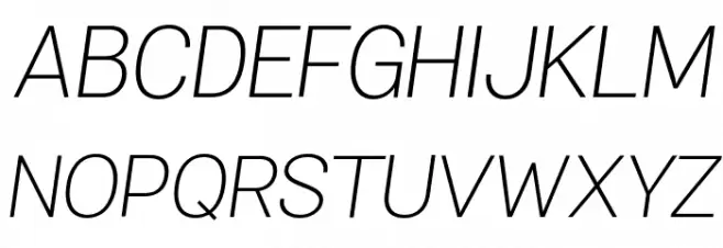 Specify PERSONAL Normal Light Italic 字体 大写