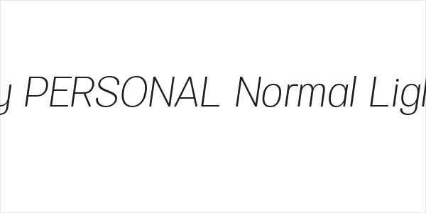 Specify PERSONAL Normal Light Italic Logo