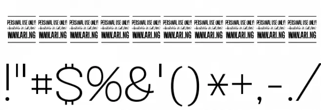 Specify PERSONAL Normal Light Font OTHER CHARS