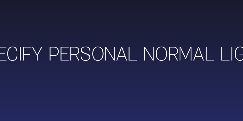 Specify PERSONAL Normal Light Social Header