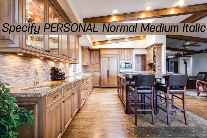 Specify PERSONAL Normal Medium Italic Font examples