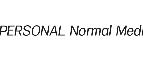 Specify PERSONAL Normal Medium Italic Logo