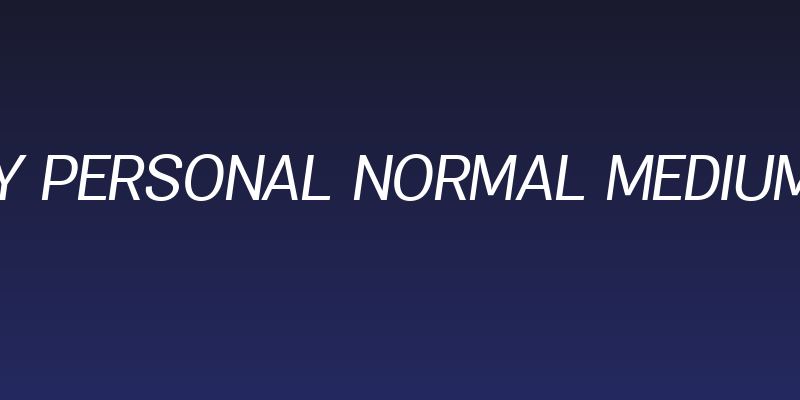 Specify PERSONAL Normal Medium Italic Social Header