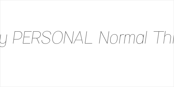 Specify PERSONAL Normal Thin Italic Logo