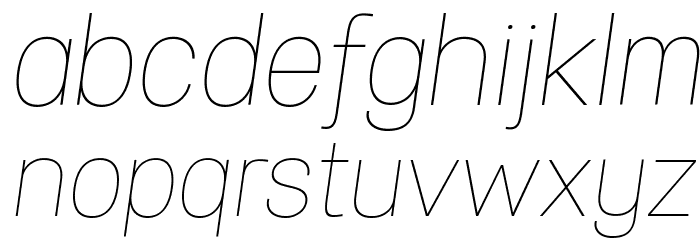 Specify PERSONAL Normal Thin Italic Font LOWERCASE