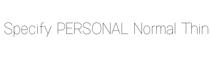 Specify PERSONAL Normal Thin  नि: शुल्क फ़ॉन्ट्स डाउनलोड