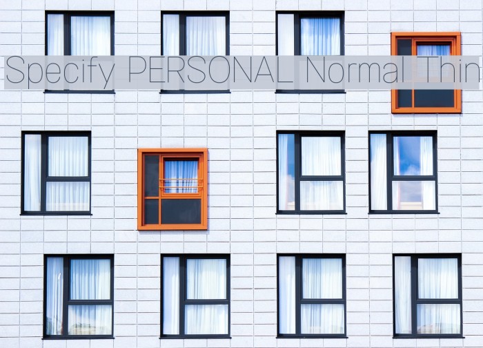 Specify PERSONAL Normal Thin Example 1