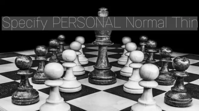 Specify PERSONAL Normal Thin Font examples