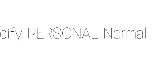 Specify PERSONAL Normal Thin Logo