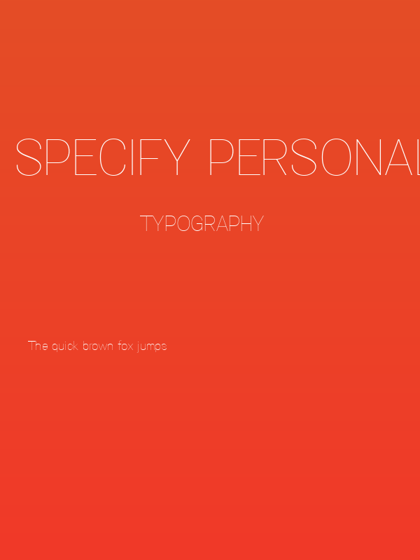 Specify PERSONAL Normal Thin Poster