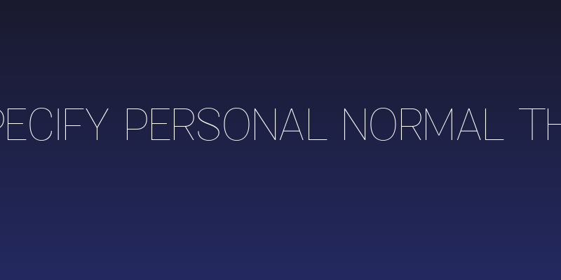 Specify PERSONAL Normal Thin Social Header