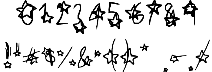 Speckled with Stars Font OTHER CHARS