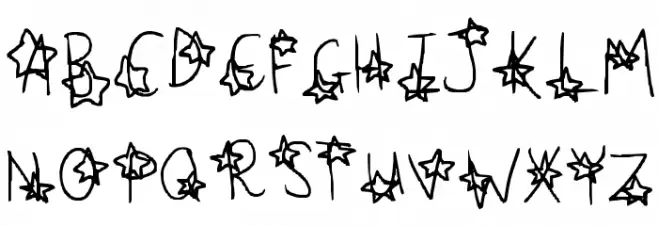 Speckled with Stars 字体 大写