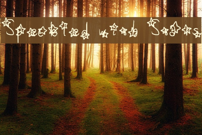 Speckled with Stars Font examples