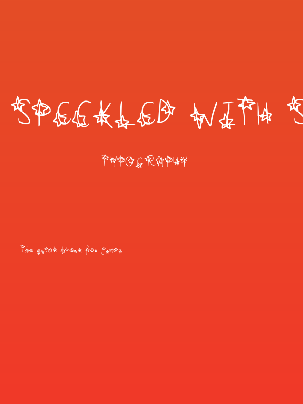 Speckled with Stars Poster