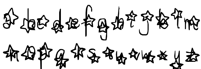 Speckled with Stars Font LOWERCASE