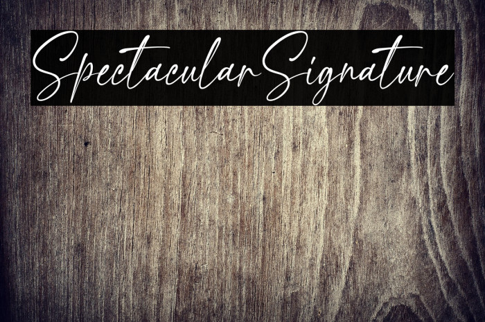 SpectacularSignature Example 1