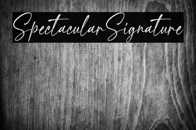 SpectacularSignature Schriftart examples