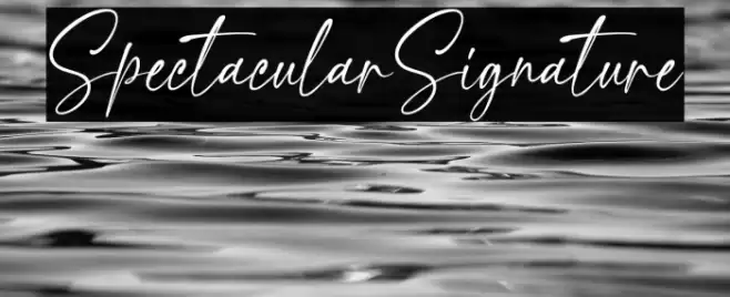 SpectacularSignature Schriftart examples