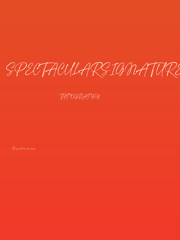 SpectacularSignature Poster