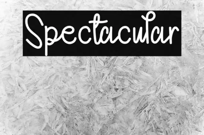 Spectacular Font examples