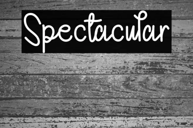 Spectacular Font examples