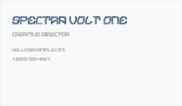 Spectra Volt One Business Card