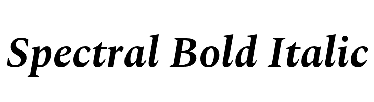 Spectral Bold Italic Fonte