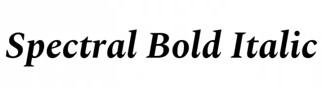 Spectral Bold Italic  नि: शुल्क फ़ॉन्ट्स डाउनलोड