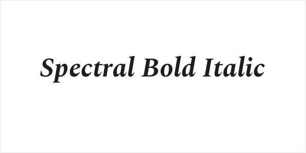 Spectral Bold Italic Logo
