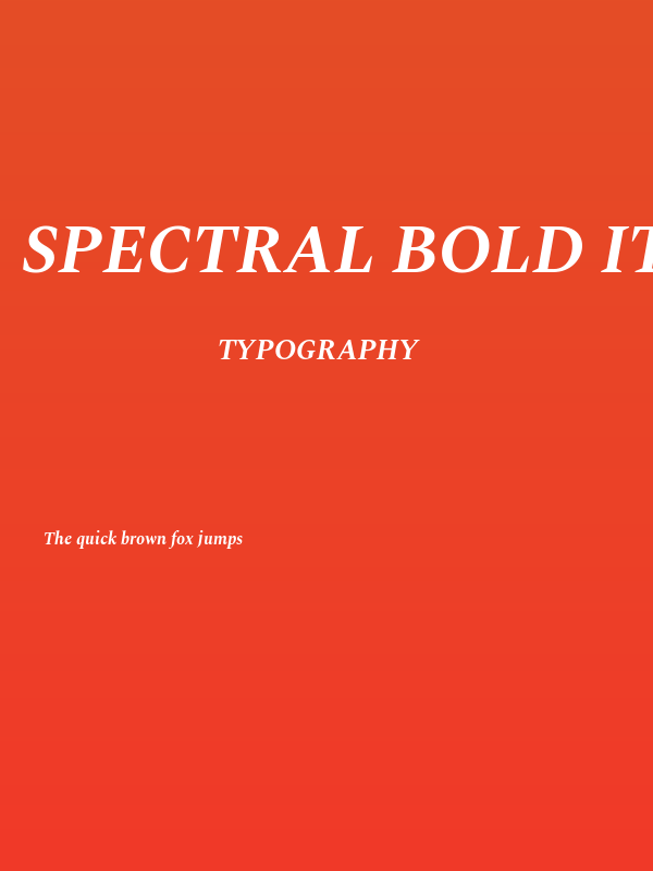 Spectral Bold Italic Poster
