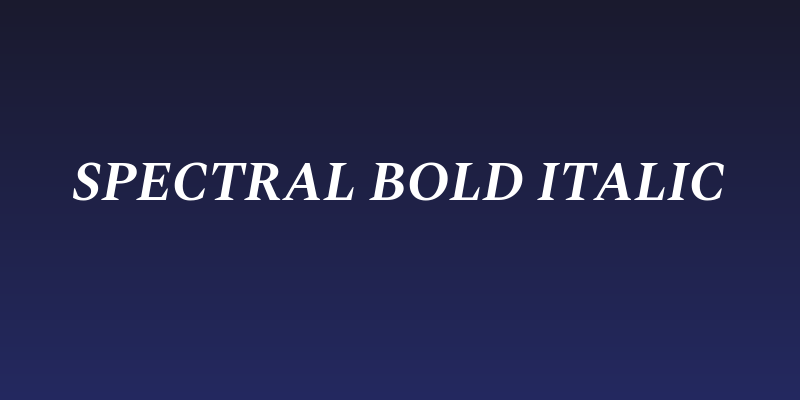 Spectral Bold Italic Social Header