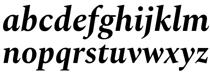 Spectral Bold Italic Font LOWERCASE