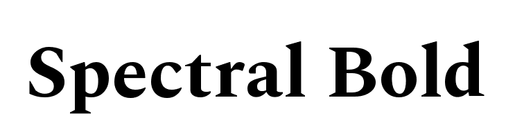 Spectral Bold Font