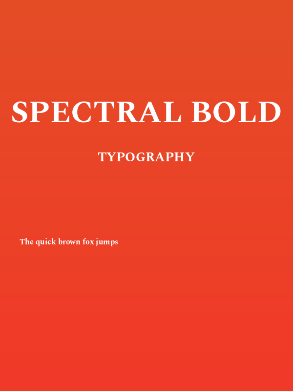 Spectral Bold Poster