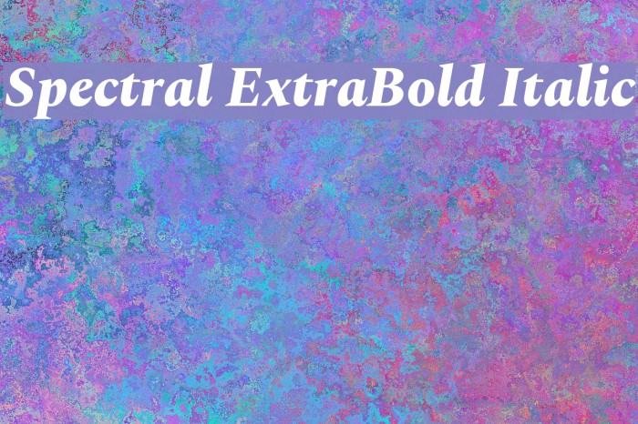 Spectral ExtraBold Italic Font examples
