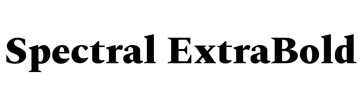 Spectral ExtraBold Font