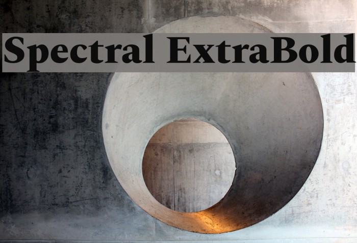 Spectral ExtraBold Font examples