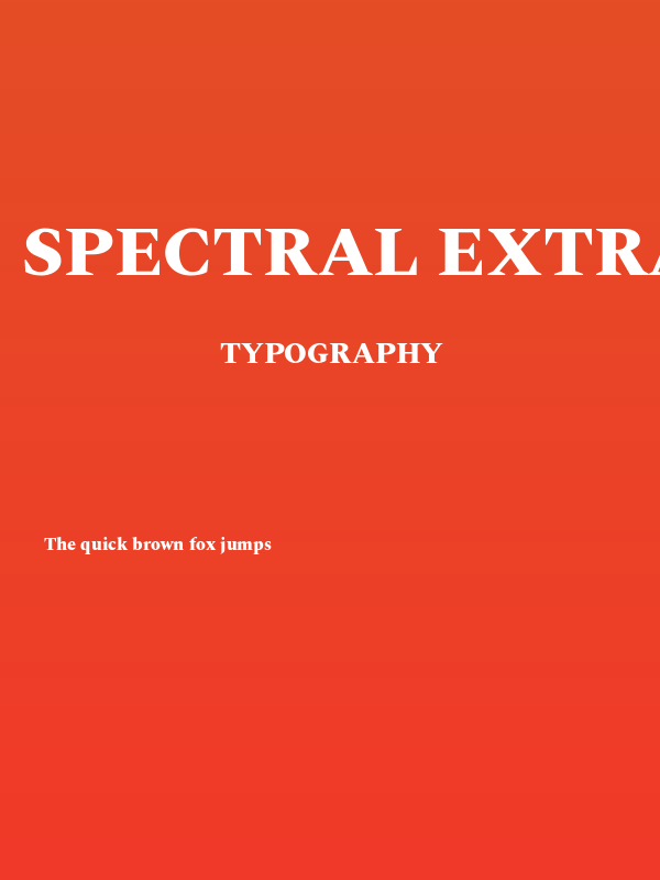 Spectral ExtraBold Poster