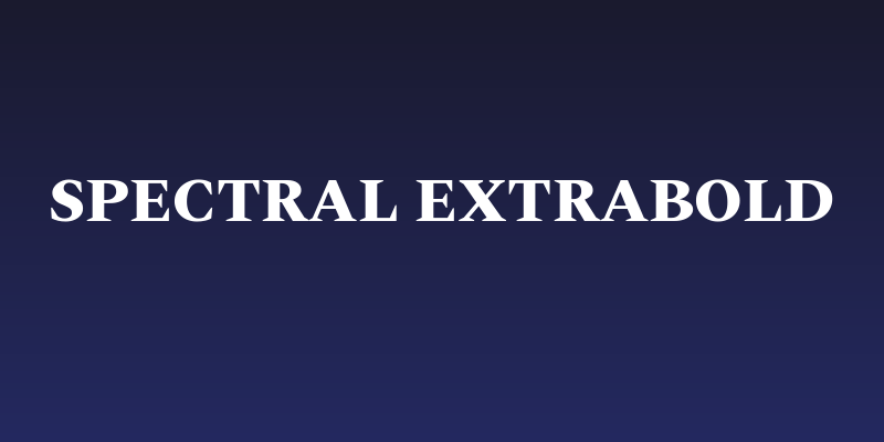 Spectral ExtraBold Social Header