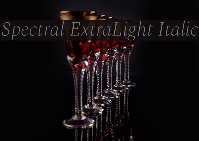 Spectral ExtraLight Italic Font examples