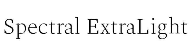 Spectral ExtraLight  Скачать бесплатные шрифты