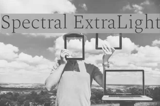 Spectral ExtraLight Font examples