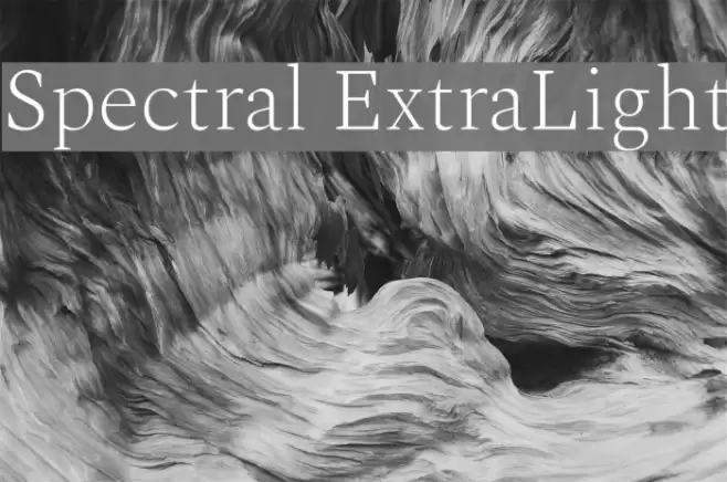 Spectral ExtraLight Font examples