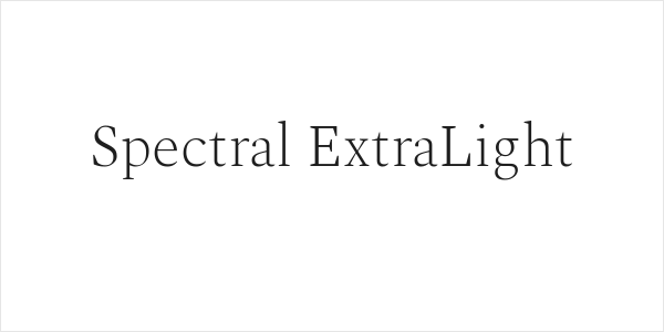 Spectral ExtraLight Logo
