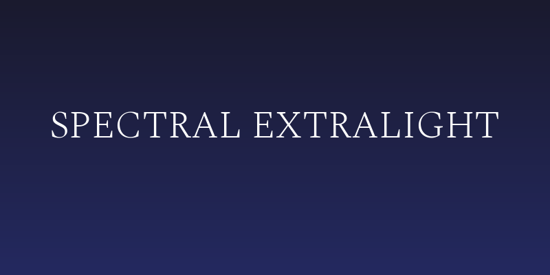Spectral ExtraLight Social Header